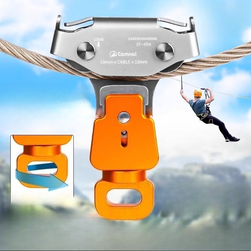 Outdoor Adventure Zipline - Outdoor Steel Cable Zipline Pulley, Jungle