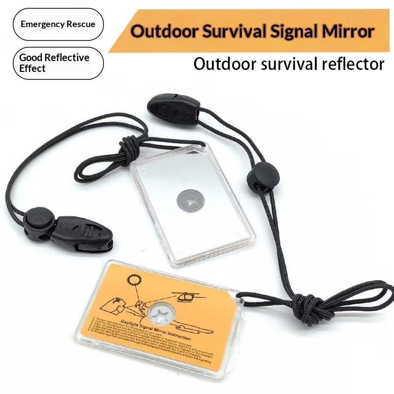 Signal Mirror Rescue - Outdoor Survival Signal Mirror Emergency Reflector