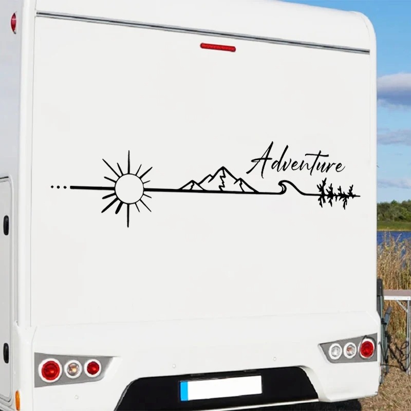 Outdoor Adventure Logo - Camping Outdoors Adventure Vinyl Sticker Camper