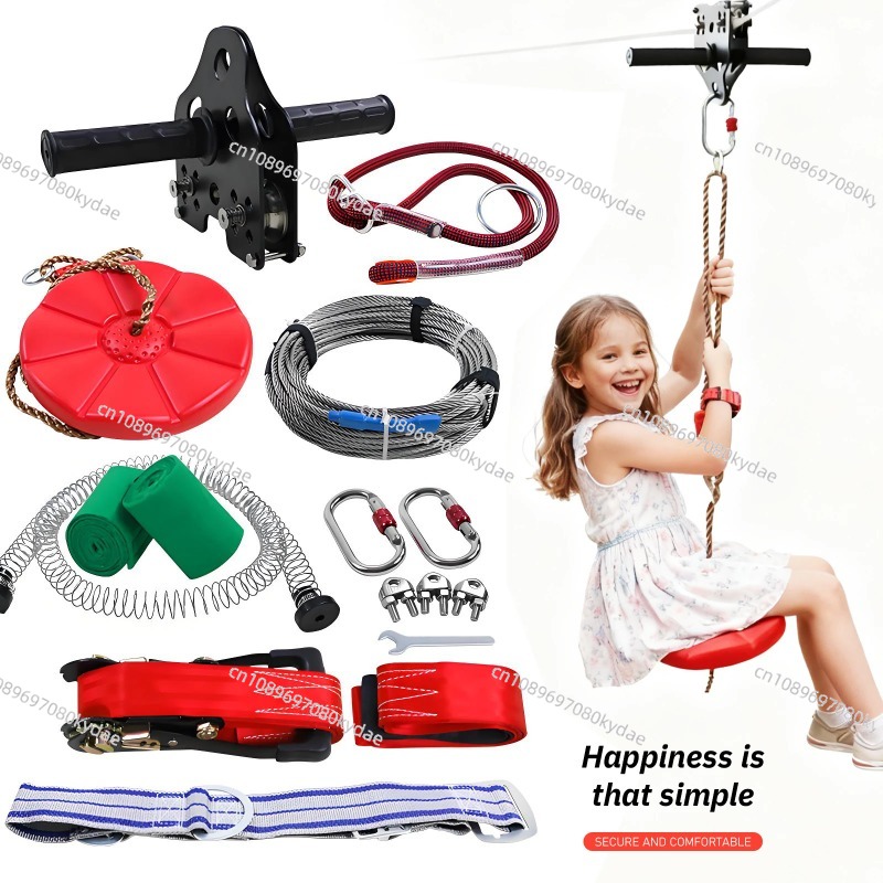 Outdoor Adventure Zipline - Kids Zip Line Kit Backyard Outdoor