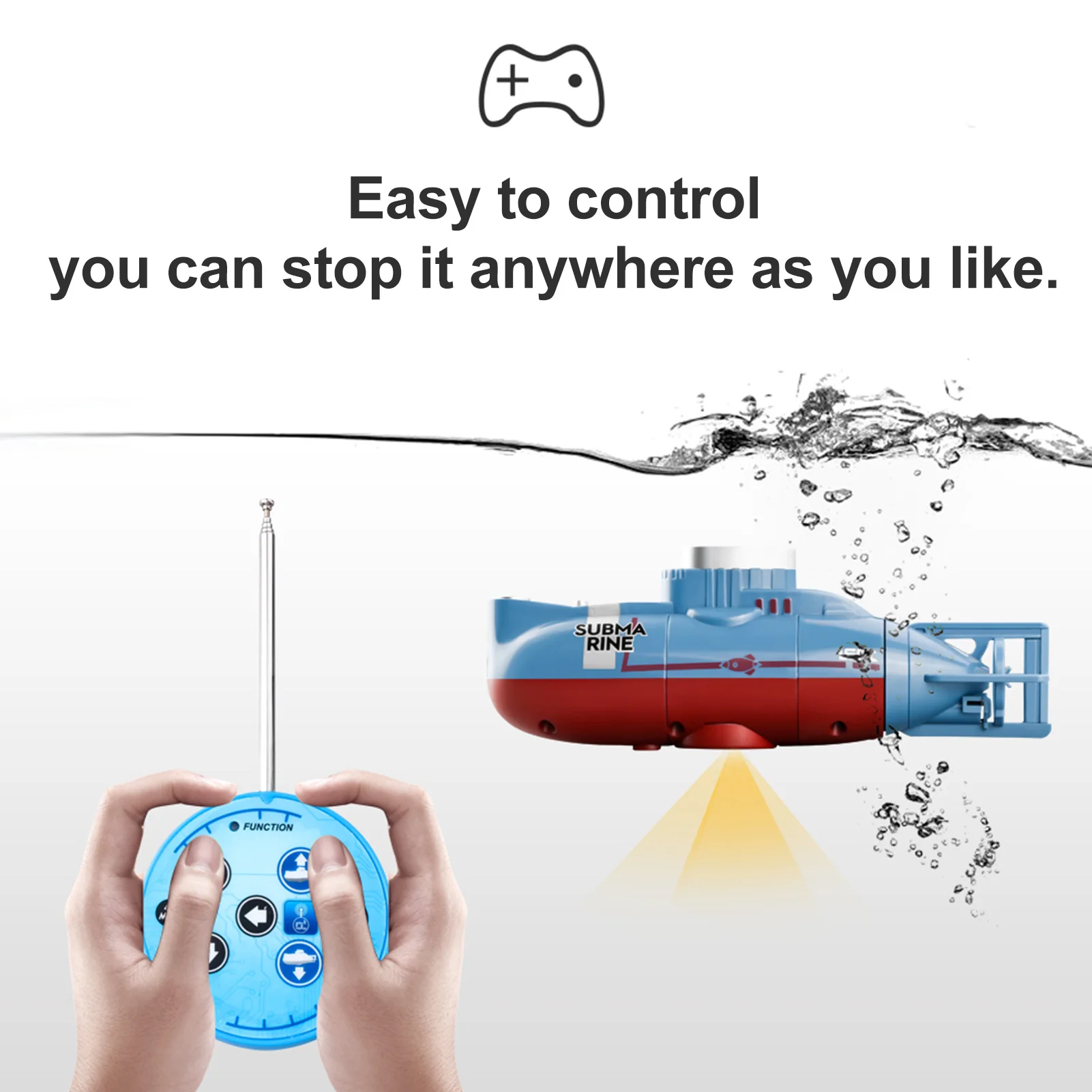 Simulation Mini RC Submarine 0 - Outdoor Adventure Toys 评论和价格