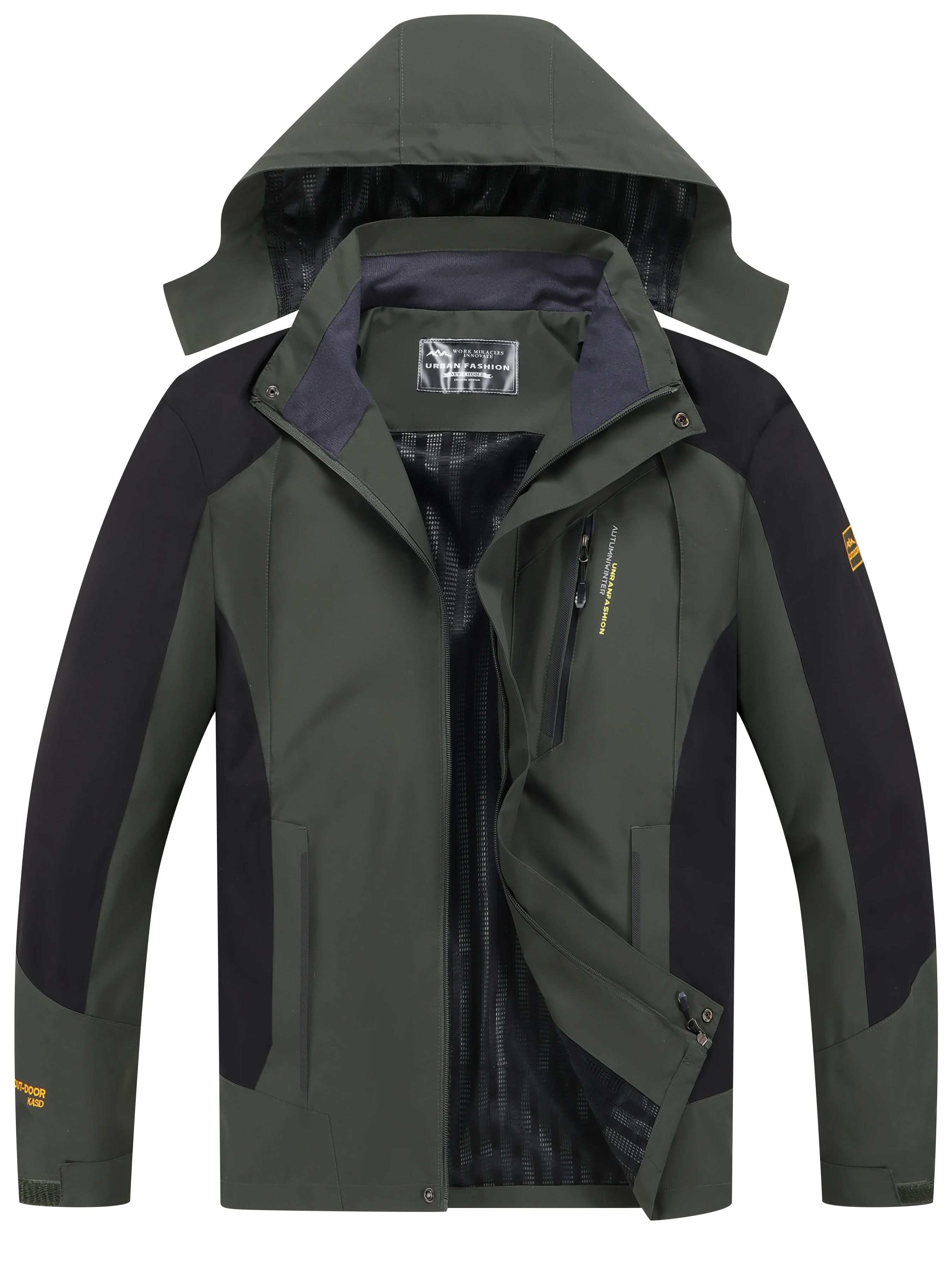 Men's Waterproof Hiking Jacket - Outdoor Adventure Hat 评论和价格