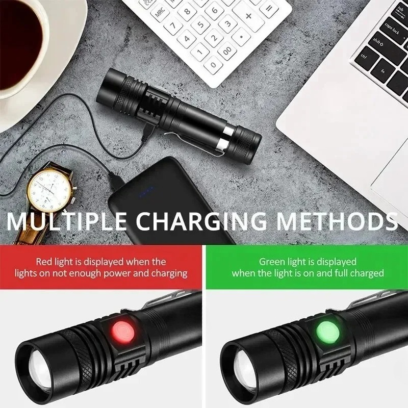 T6 LED Rechargeable Flashlight - Outdoor Adventure Travel 评论和价格