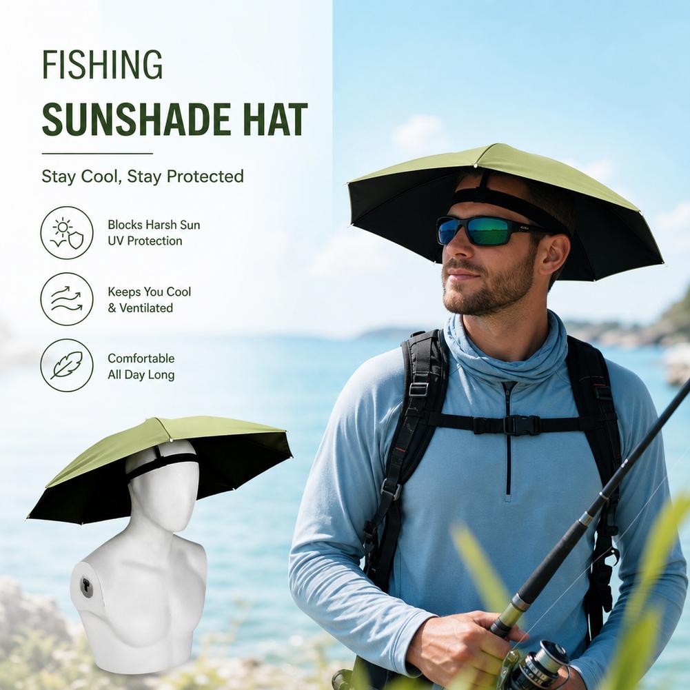 Hand-free Sun Umbrella Hat Fol - Outdoor Adventure Hat 评论和价格