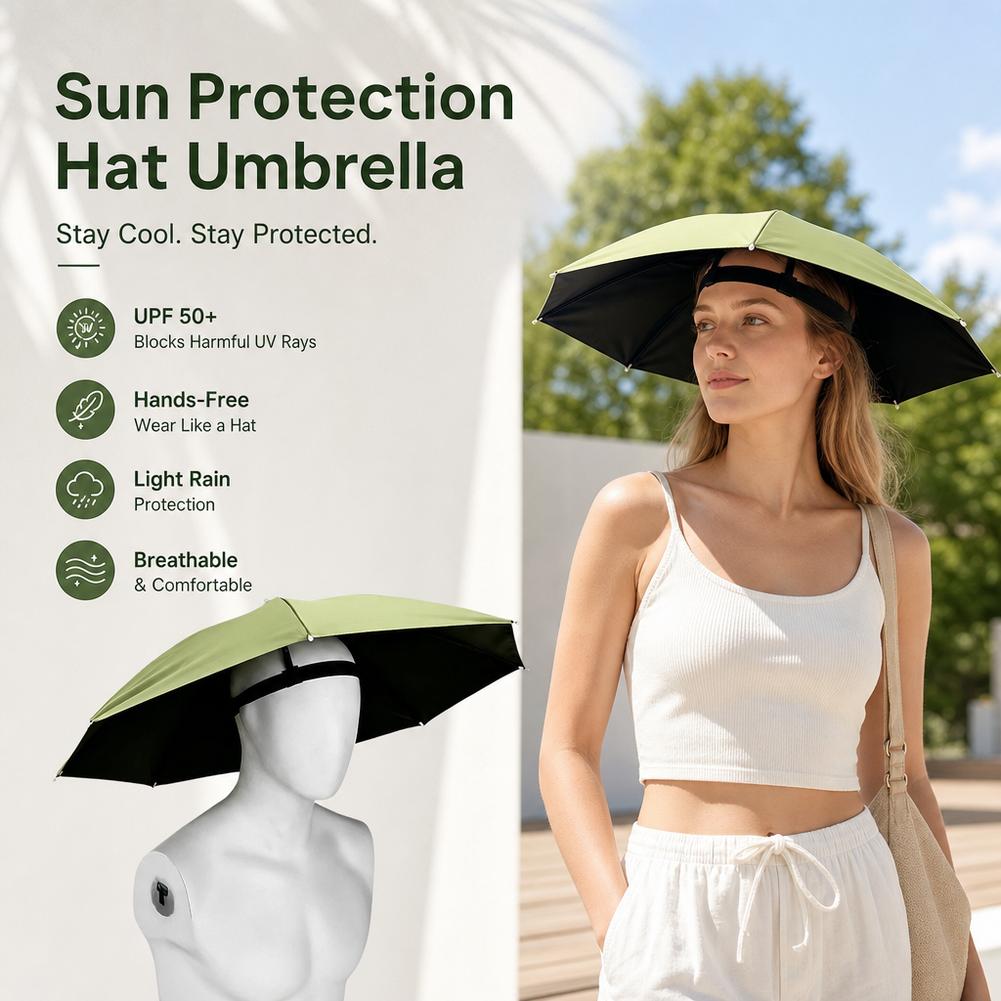 Hand-free Sun Umbrella Hat Fol - Outdoor Adventure Hat 评论和价格